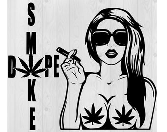 Rök Dope Svg, Stoner Svg, Rök Svg, Kvinna Svg, Rökare Svg, Stoner Png, Stoner Flicka Svg, Rökare Png, Cricut Cut-filer, Vektor, T-shirt Svg