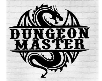 Dungeon Master SVG, Dungeons and Dragons SVG, Dragon Svg, Dxf, Eps, Dungeon Master Shirt, Gaming Svg, Gamer Svg, Gamer Girl Wall Art,Clipart