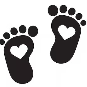 Baby SVG, Baby Fuß Druck SVG, Sofort Download SVG, Baby svg für Mädchen, Baby Fuß Druck Digital Download, Herz SVG Datei, Cricut SVG