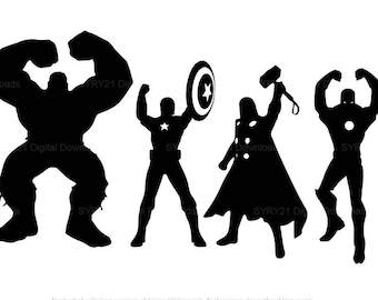 Avengers SVG, Superheld Svg, Superheld Svg, Avengers Png, Superheld Png, Cricut File, Superheld Tshirt, Hulk Svg, Thor Svg, Vektor