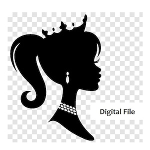 Woman Silhouette SVG, Princess Svg, Princess Crown Svg, Princess Clipart,Doll SVG,Princess Movie Svg,Cricut cut file,Scalable Vector Graphic