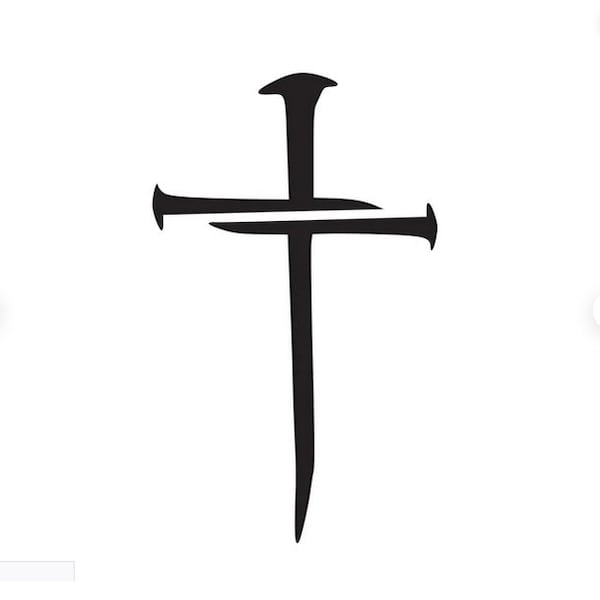 Nail Cross SVG, Christian Nail Cross SVG, Cross SVG, Cross Png, Swords Svg, Eps, Dxf, Cross Decal, Tumbler Cross Svg, Christianity Svg