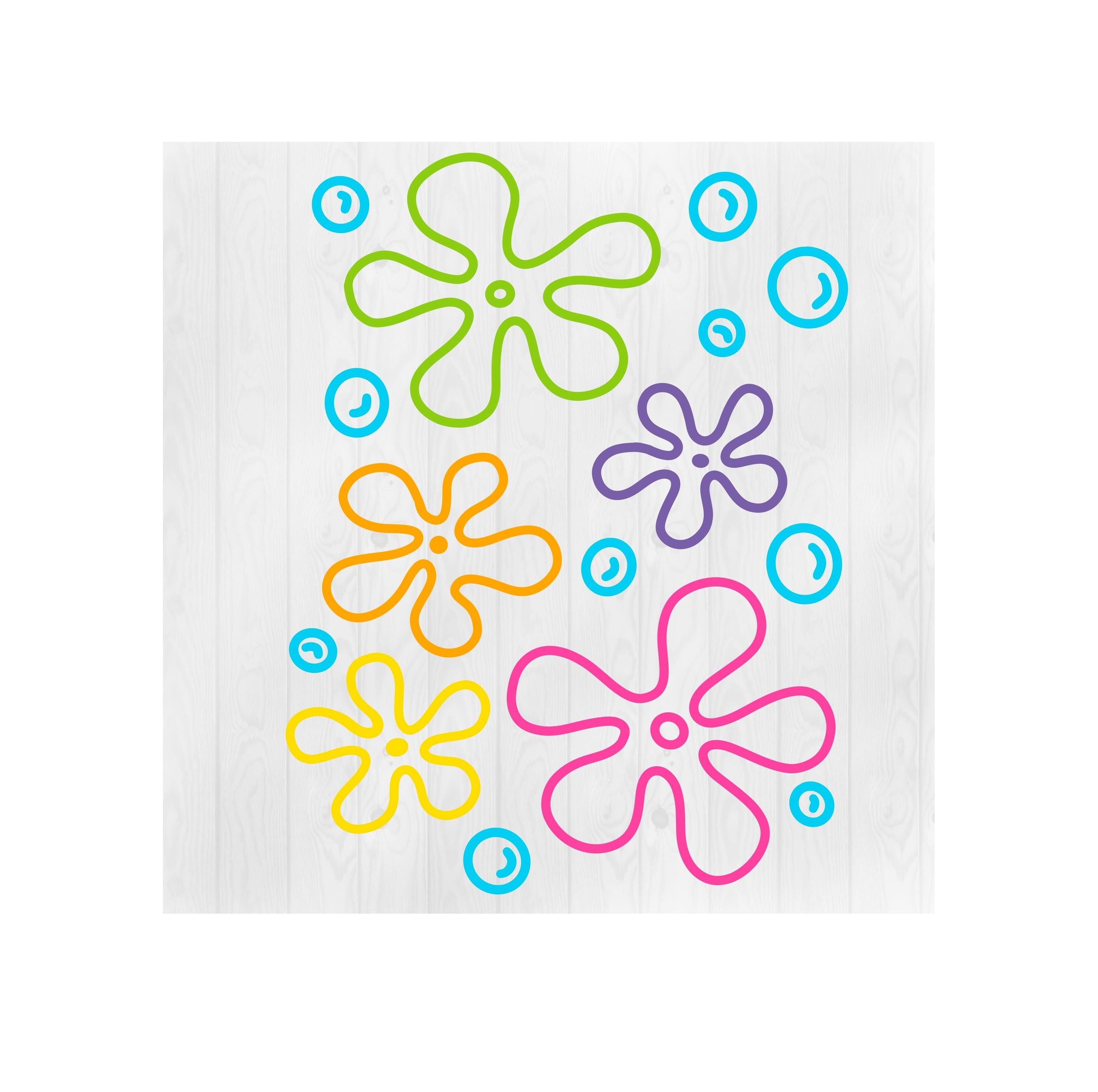 Bikini Bottom Flowers Svg Flower Svg Flower Pattern Svg Spongebob | The ...