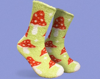 Calcetines unisex cálidos y acogedores, calcetines con forma de hongo, calcetines cómodos, calcetines para mujer, calcetines para hombre, linda idea de regalo, calcetines de colores cómodos, calcetines suaves