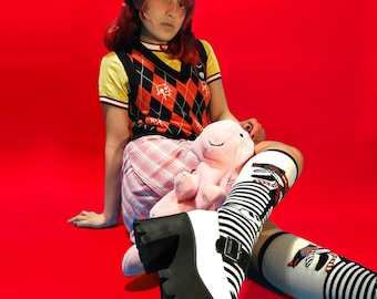 Emily The Strange Knee High Socks, Goth Punk Emo, 6 Pair