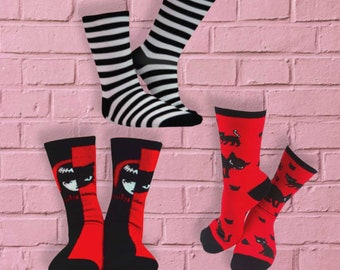 Emily the Strange Socks, Goth Punk Style, 3-Pack Set