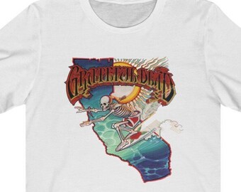 Greatful Dead Surfing Skeleton Proof California Surfer Pellon