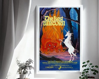 The Last Unicorn Anime Movie Poster Canvas Poster bedroom art Without frame 8x12''12x18''16x24''24x36''multiple choice