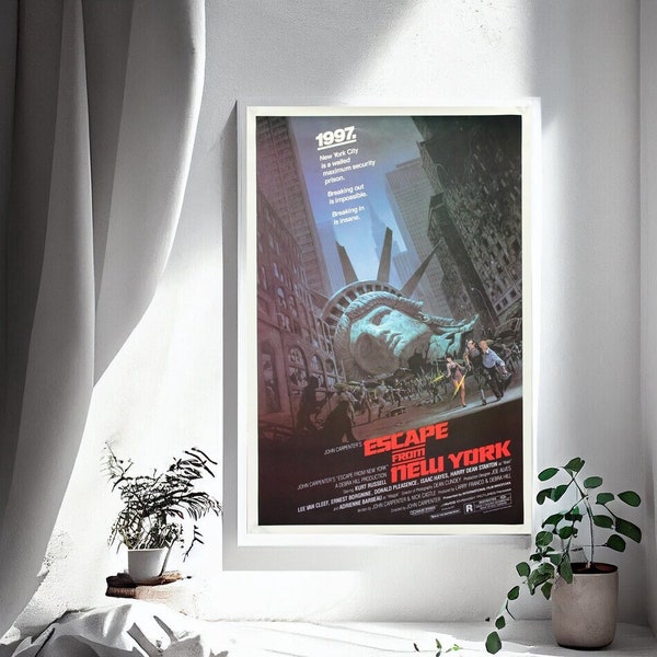 Escape from New York  Movie Poster Canvas Poster bedroom art Without frame 8x12''12x18''16x24''24x36''multiple choice