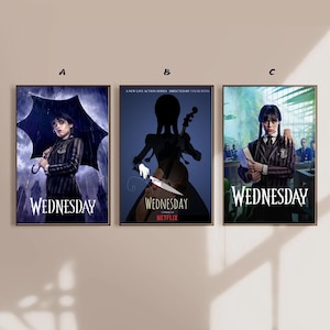 Wednesday Movie Poster Canvas Poster bedroom art Without frame 8x12&#39;&#39;12x18&#39;&#39;16x24&#39;&#39;24x36&#39;&#39;multiple choice
