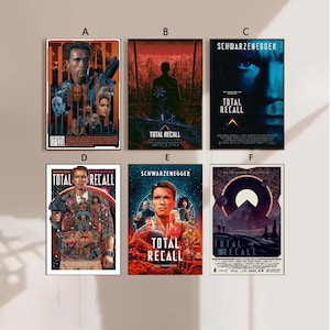 Total Recall 1990 Movie Poster Canvas Poster bedroom art Without frame 8x12&#39;&#39;12x18&#39;&#39;16x24&#39;&#39;24x36&#39;&#39;multiple choice