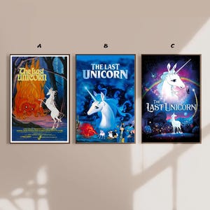 The Last Unicorn Anime Movie Poster Canvas Poster bedroom art Without frame 8x12&#39;&#39;12x18&#39;&#39;16x24&#39;&#39;24x36&#39;&#39;multiple choice