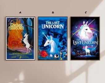 The Last Unicorn Anime Movie Poster Canvas Poster bedroom art Without frame 8x12&#39;&#39;12x18&#39;&#39;16x24&#39;&#39;24x36&#39;&#39;multiple choice