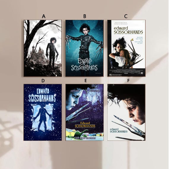 Edward Scissorhands 1990 Movie Poster Canvas Poster bedroom art Without frame 8x12&#39;&#39;12x18&#39;&#39;16x24&#39;&#39;24x36&#39;&#39;multiple