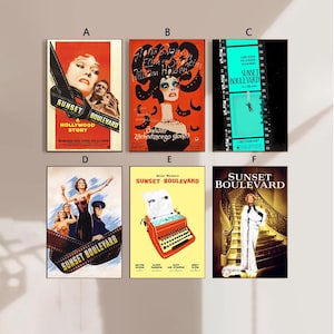 Sunset Boulevard Movie Poster Canvas Poster bedroom art Without frame 8x12&#39;&#39;12x18&#39;&#39;16x24&#39;&#39;24x36&#39;&#39;multiple choice