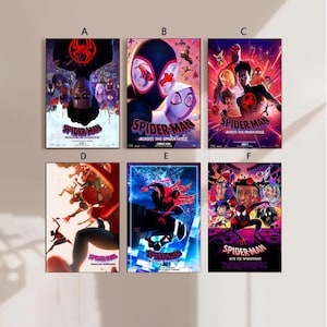 Spider-Man Across the Spider-Verse Movie Poster Canvas Poster bedroom art Without frame 8x12&#39;&#39;12x18&#39;&#39;16x24&#39;&#39;24x36&#39;&#39;multiple choice