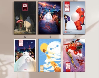 Big Hero Anime Movie Poster Canvas Poster bedroom art Without frame 8x12&#39;&#39;12x18&#39;&#39;16x24&#39;&#39;24x36&#39;&#39;multiple choice