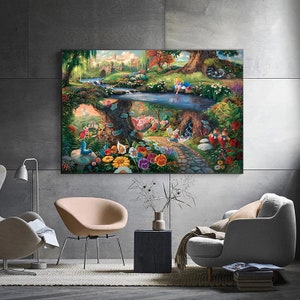 Alice in Wonderland Poster Canvas Poster bedroom art Without frame 8x12&#39;&#39;12x18&#39;&#39;16x24&#39;&#39;24x36&#39;&#39;multiple choice