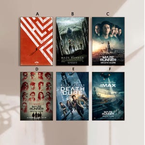 The Maze Runner Movie Poster Movie Poster Canvas Poster bedroom art Without frame 8x12''12x18''16x24''24x36''multiple choice