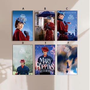 Mary Poppins Returns 2018 Movie Poster Canvas Poster bedroom art Without frame 8x12&#39;&#39;12x18&#39;&#39;16x24&#39;&#39;24x36&#39;&#39;multiple choice
