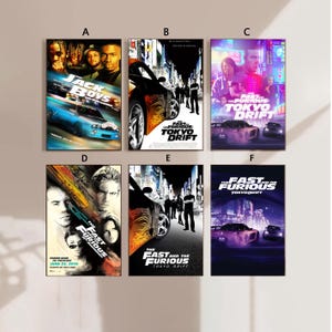 Poster del film Fast and the Furious Tokyo Drift Poster su tela arte per camera da letto Senza cornice 8x12''12x18''16x24''24x36''scelta multipla