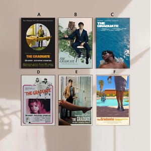 Der graduierte Filmplakat Leinwanddruck Schlafzimmerkunst Ohne Rahmen 8x12 ''12x18 ''16x24 ''24x36 ''mehrere Wahl
