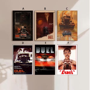 Duel Movie Poster Canvas Poster bedroom art Without frame 8x12&#39;&#39;12x18&#39;&#39;16x24&#39;&#39;24x36&#39;&#39;multiple choice