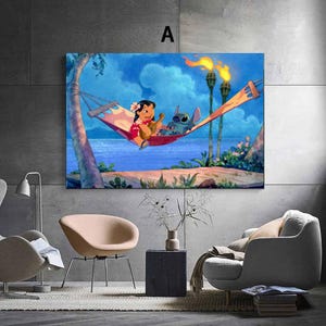 Lilo & Stitch Movie Poster Canvas Poster bedroom art Without frame 8x12&#39;&#39;12x18&#39;&#39;16x24&#39;&#39;24x36&#39;&#39;multiple choice