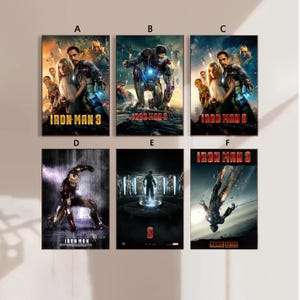 IRON MAN Film Movie Poster Leinwand Poster Schlafzimmer Kunst Ohne Rahmen 8x12 ''12x18 ''16x24 ''24x36 ''mehrere Wahl