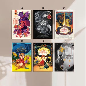 The Secret of NIMh Movie Poster Canvas Poster bedroom art Without frame 8x12&#39;&#39;12x18&#39;&#39;16x24&#39;&#39;24x36&#39;&#39;multiple choice