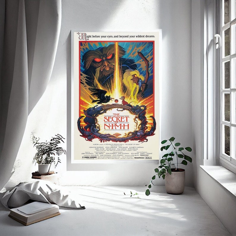 The secret of nimh movie poster canvas poster bedroom art etsy