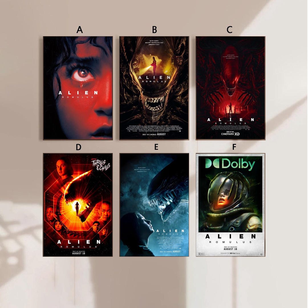 Alien Romulus Movie Poster Canvas Poster Bedroom Art Without Frame 8x12 ...