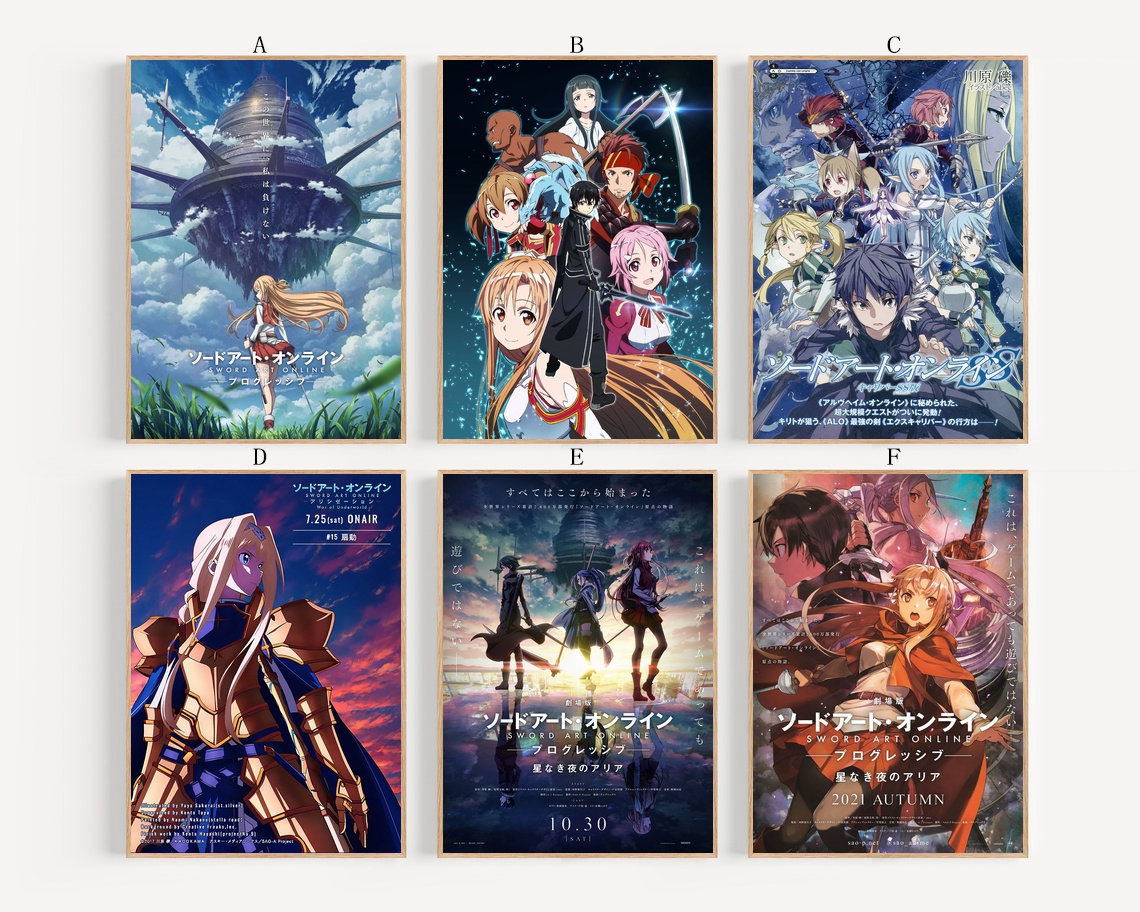 Sword Art Online Poster Anime Poster Metal Sign Tin Metal Retro Wall Decor  for Home,Street,Gate,Bars,Club