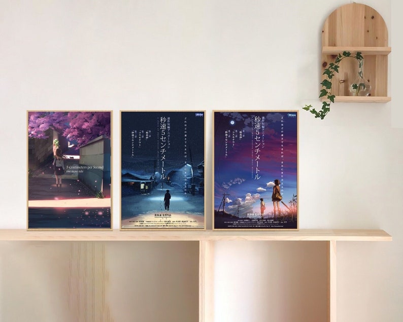 5 Centimeters Per Second Anime Movie Poster Canvas Poster Etsy Ireland