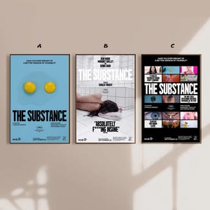 The Substance Movie Poster Canvas Poster bedroom art Without frame 8x12''12x18''16x24''24x36''multiple choice