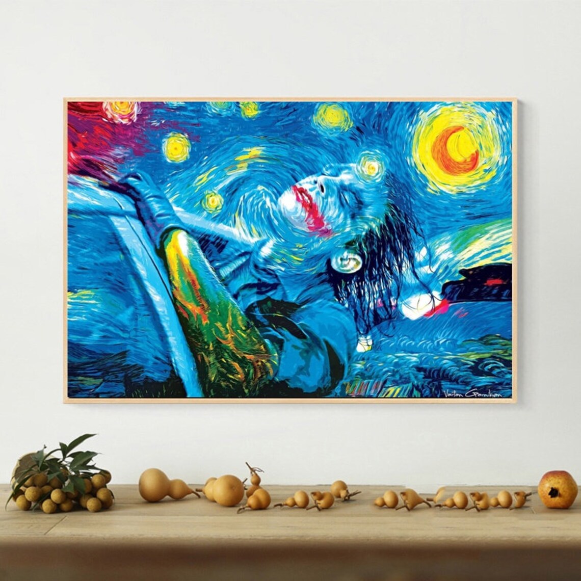 Vincent van gogh the starry night Joker Celebrity Poster Etsy