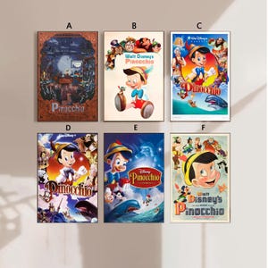 Pinocchio Movie Poster Canvas Poster bedroom art Without frame 8x12&#39;&#39;12x18&#39;&#39;16x24&#39;&#39;24x36&#39;&#39;multiple choice