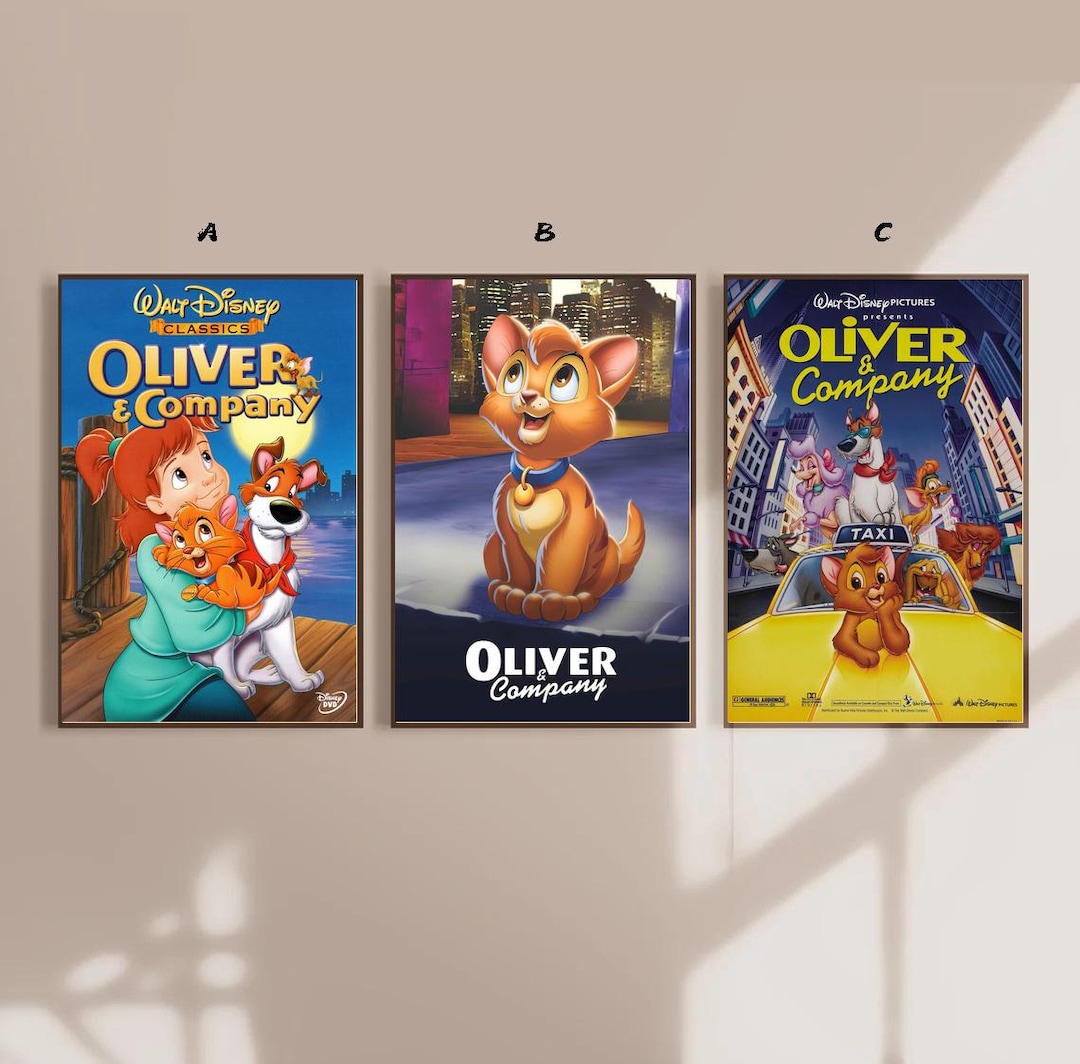 oliver-and-company-movie-poster-canvas-poster-bedroom-art-without-frame