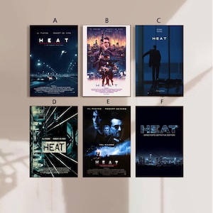 Heat 1995 Film Poster Leinwand Poster Schlafzimmer Kunst Ohne Rahmen 12x18''16x24''24x36''mehrere Wahl
