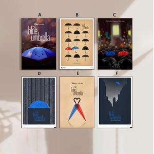 The Blue Umbrella Movie Poster Canvas Poster bedroom art Without frame 8x12&#39;&#39;12x18&#39;&#39;16x24&#39;&#39;24x36&#39;&#39;multiple choice