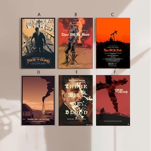 Es wird Blut Film Poster Leinwand Poster Schlafzimmer Kunst Ohne Rahmen 8x12 ''12x18 ''16x24 ''24x36 ''mehrere Wahl