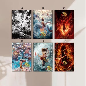 Ne Zha 2 Classic movie  film Poster Canvas Poster bedroom art Without frame 8x12&#39;&#39;16x24&#39;&#39;24x36&#39;&#39;multiple choice