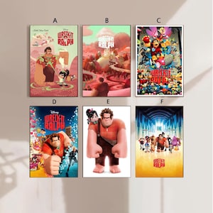 Póster de la película de anime Ralph el Demoledor, lienzo, arte para dormitorio, sin marco, 8 x 12 pulgadas, 12 x 18 pulgadas, 16 x 24 pulgadas, 24 x 36 pulgadas, opción múltiple