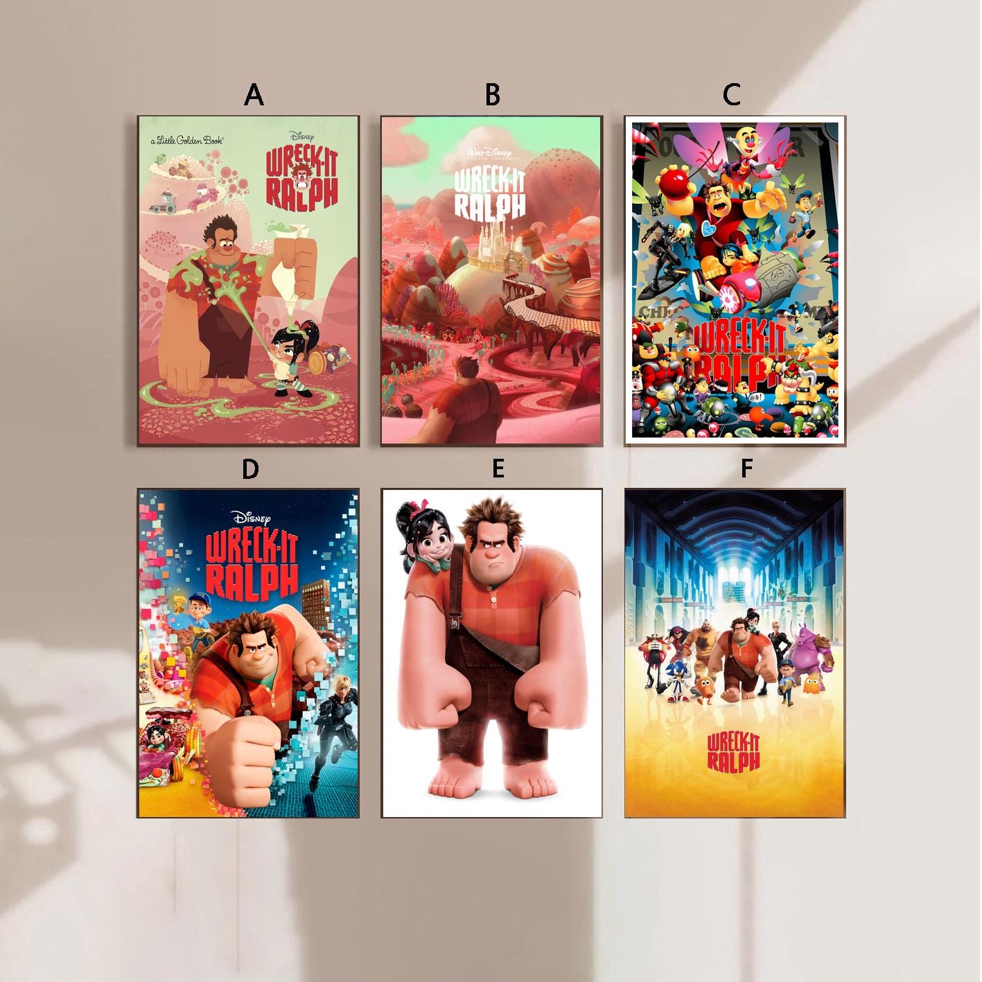 Wreck-It Ralph Anime Movie Poster Canvas Poster bedroom art Without frame 8x12''12x18''16x24''24x36''multiple choice