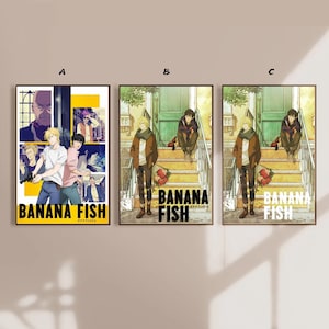 Japanese Anime Banana Fish Retro Posters Art Movie Manga Decoration  Painting Kraft Paper Prints Home Room Decor Wall Stickers