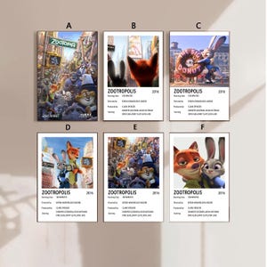 Zootopia Movie Poster Canvas Poster bedroom art Without frame 8x12&#39;&#39;12x18&#39;&#39;16x24&#39;&#39;24x36&#39;&#39;multiple choice