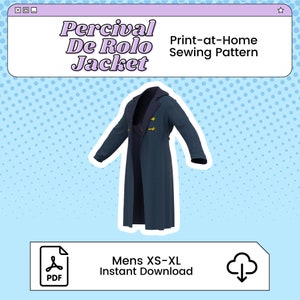 Percy Jacket-cosplaypatroon | Op kritieke rol geïnspireerd afdrukbaar pdf-kostuum