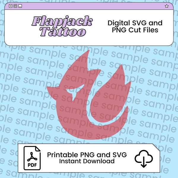 Flapjack Tattoo inspiré par The Owl House SVG PNG | Téléchargement instantané des fichiers de coupe numérique pour Cosplay
