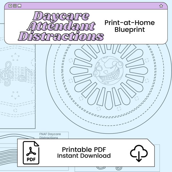 Daycare Distractions Printable Cosplay Blueprint | Inspired by Five Nights at Freddy's