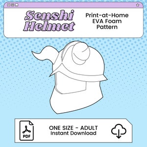 Senshi Helmet PDF EVA Foam Cosplay Pattern | Delicious in Dungeon/Dungeon Meshi Inspired Printable Costume Pattern